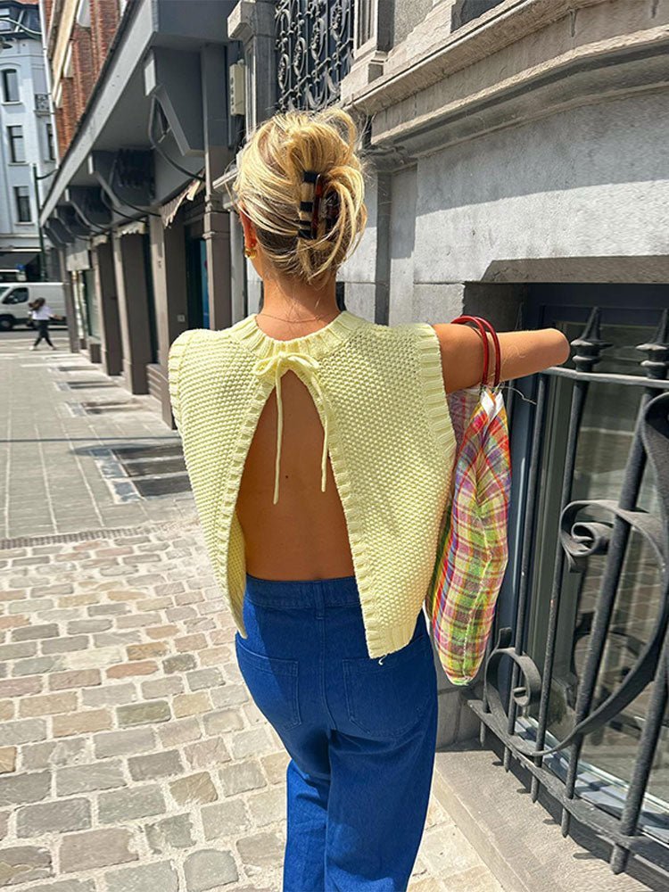 ZEYA - Emelia Open-Back Knit Tank