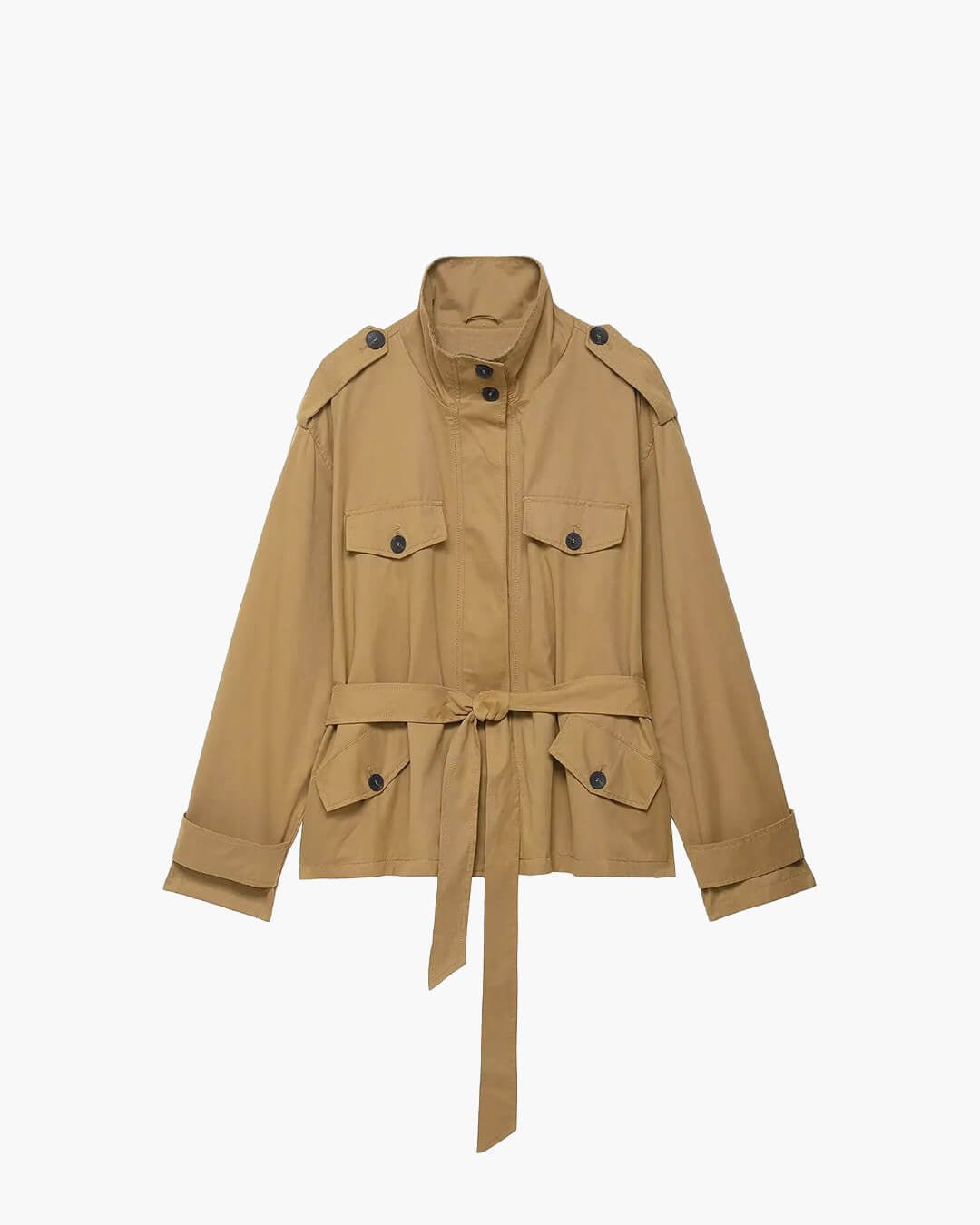 ZEYA - Emily High Collar Belted Jacket & Skort Set