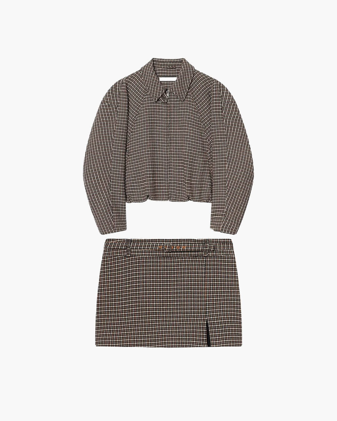 ZEYA - Erica Houndstooth Zip Jacket Suit