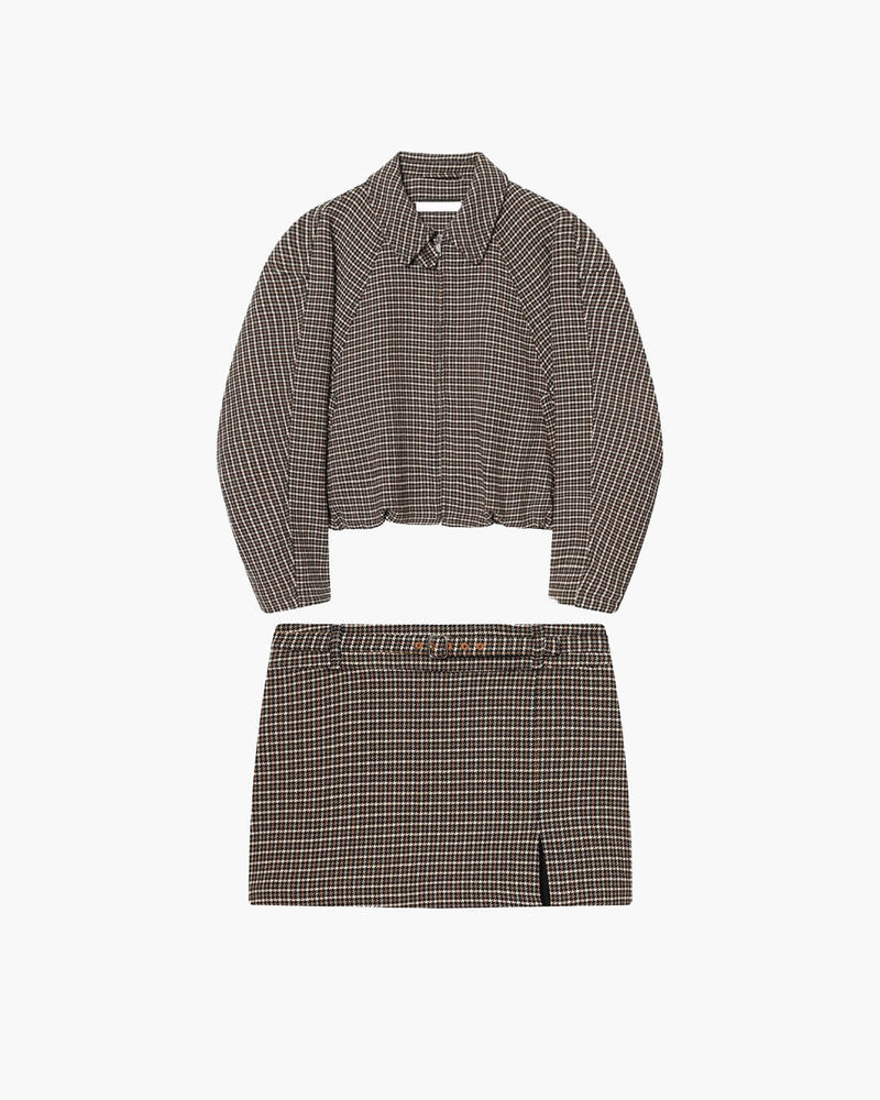 ZEYA - Erica Houndstooth Zip Jacket Suit