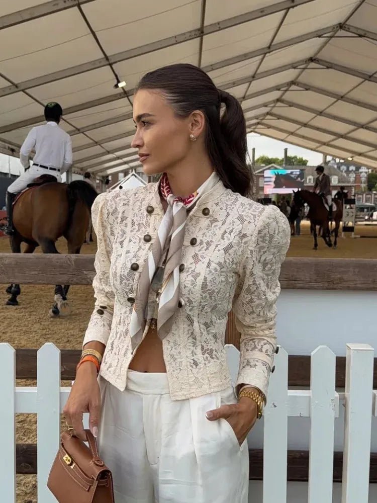 ZEYA - Esther Sheer Lace Patchwork Jacket