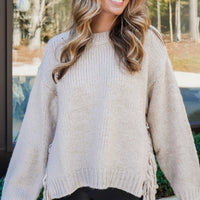 Pull en maille à franges Eva