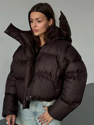 Veste matelassée courte à capuche Evelyn