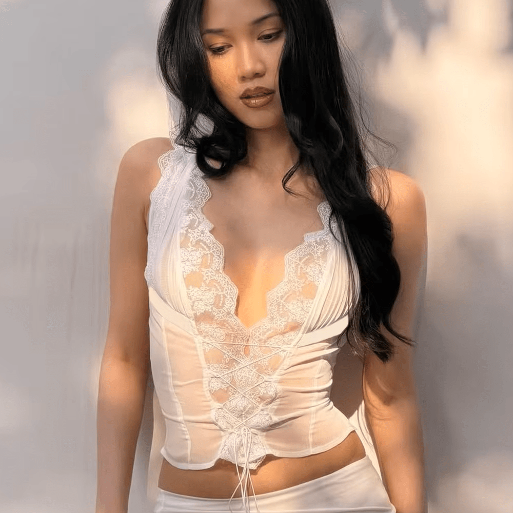 ZEYA - Evelyn Lace Tie Back Skirt Set