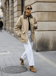 Veste utilitaire vintage en toile Fiona