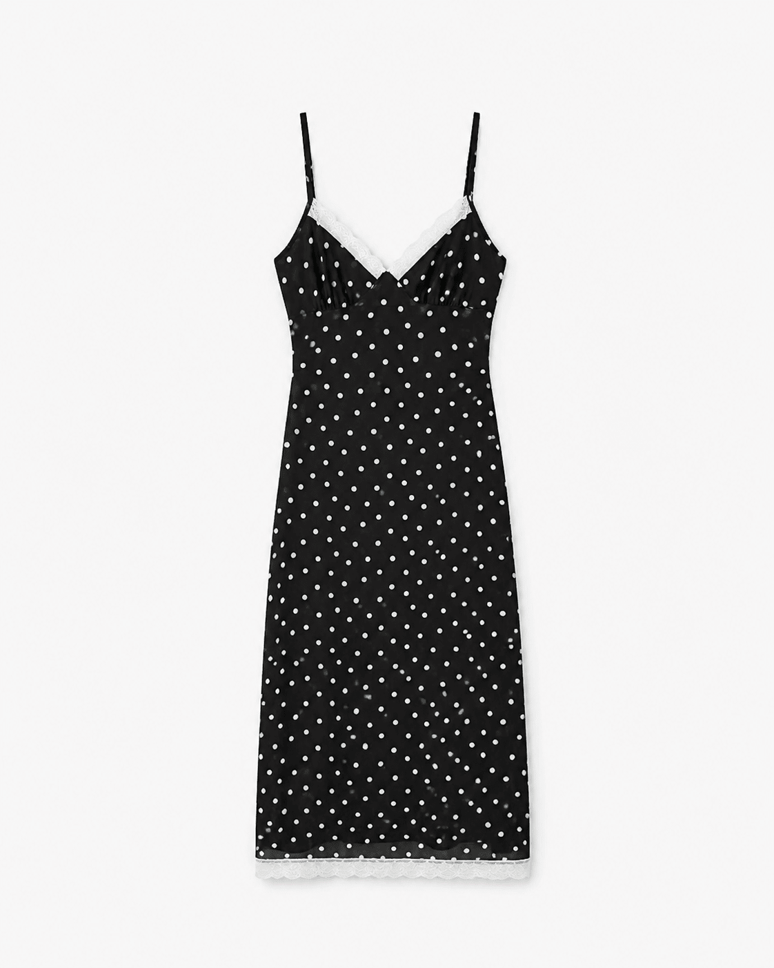 ZEYA - Fiora Lace Trim Polka Dot Dress