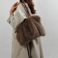 Sac cabas en fausse fourrure Frances