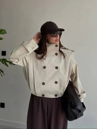 Trench-coat plissé Gloria
