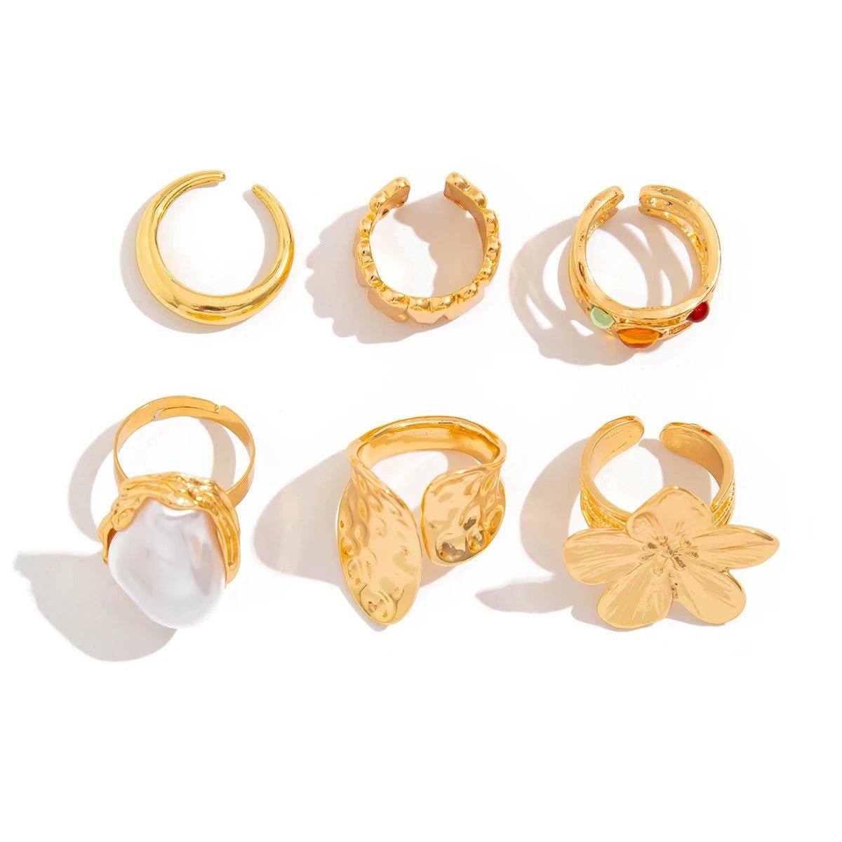 ZEYA - Gwen Adjustable Ring Set 6pcs