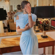 Robe maxi moulante en mesh Hadley