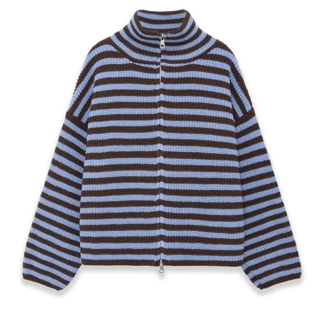 ZEYA - Hanna High Neck Zip-Up Cardigan