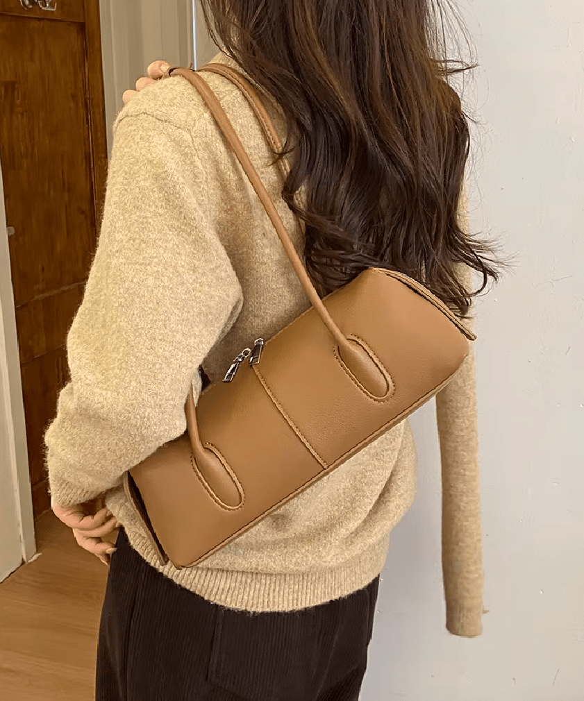 ZEYA - Hannah Cylindrical Leather Shoulder Bag