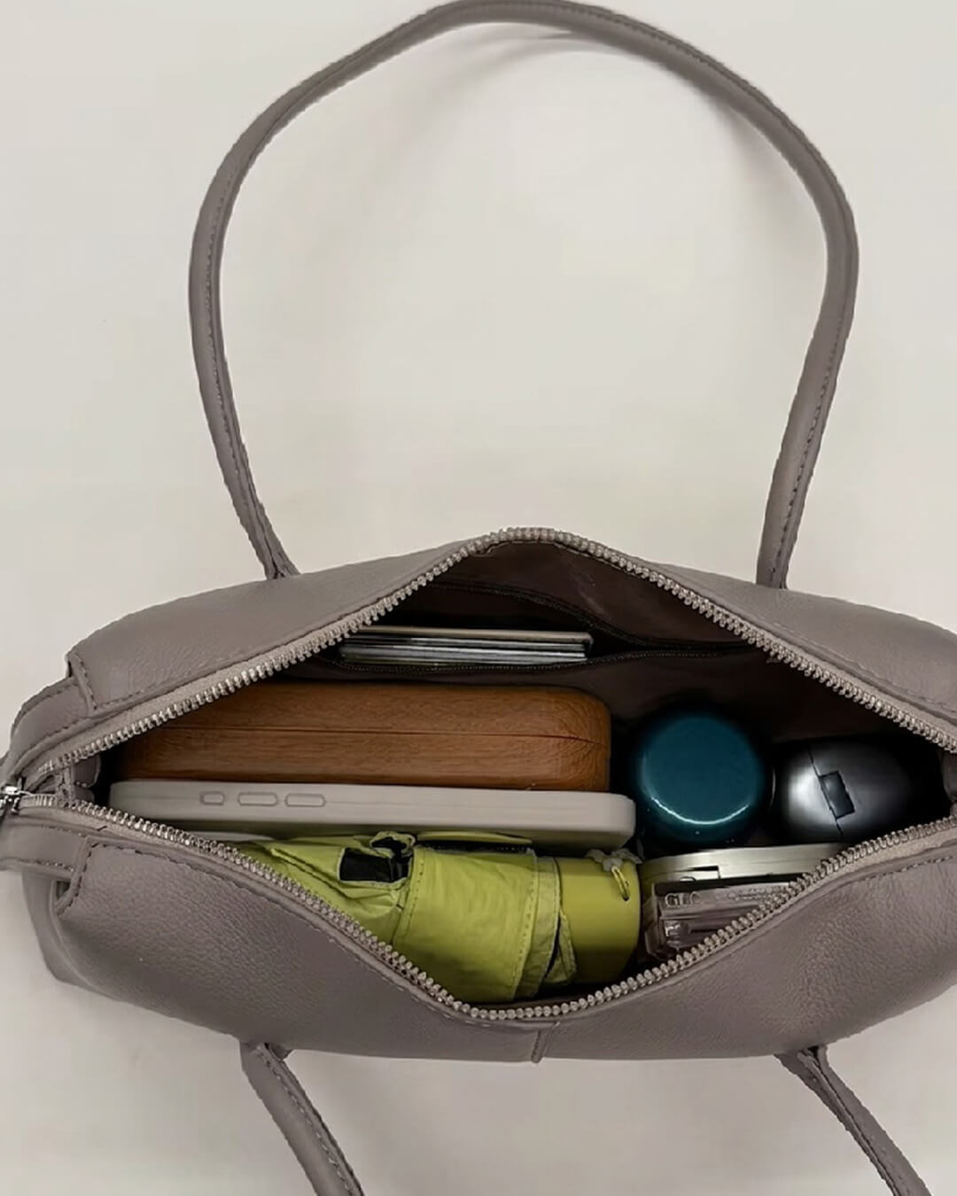 ZEYA - Hannah Cylindrical Leather Shoulder Bag
