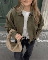 Blouson aviateur Helen en faux daim