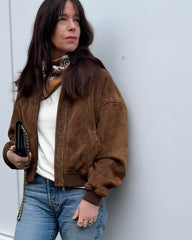Veste Helena en faux daim
