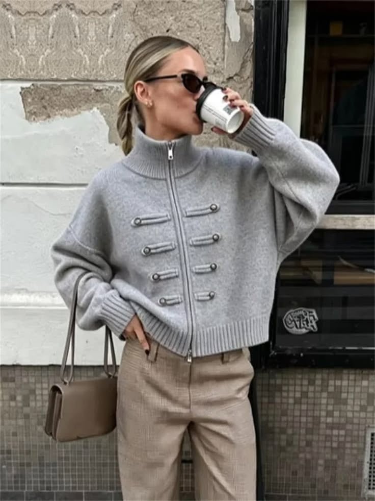 Gilet Helena zippé col roulé