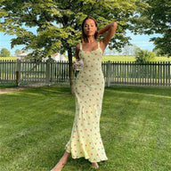 Robe florale évasée à volants Hermione