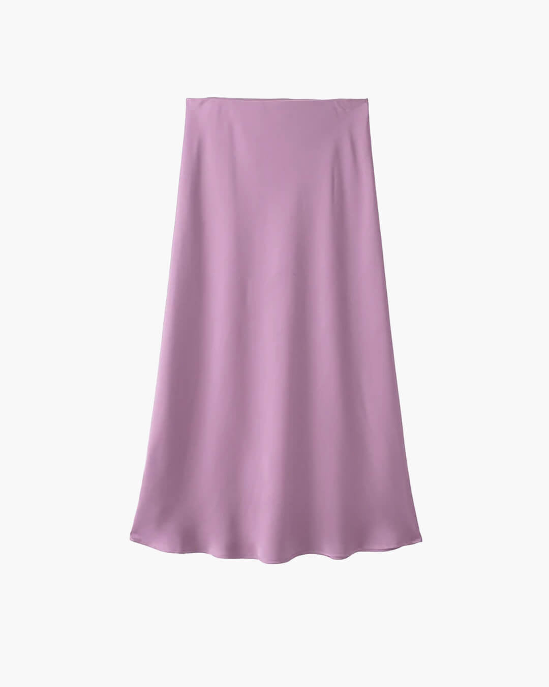 ZEYA - Hilde High Waist Black Satin Midi Skirt