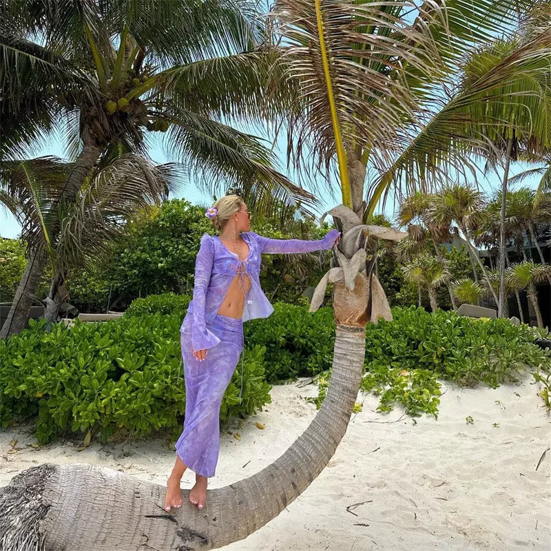 Iris robe maxi bodycon en maille
