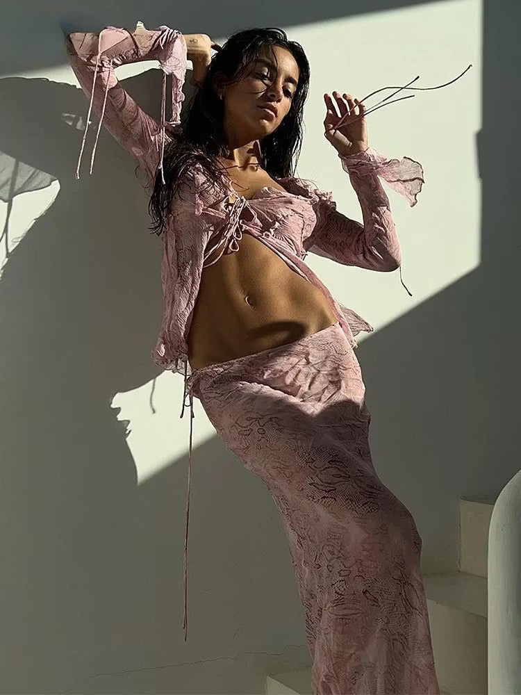 Iris robe maxi bodycon en maille