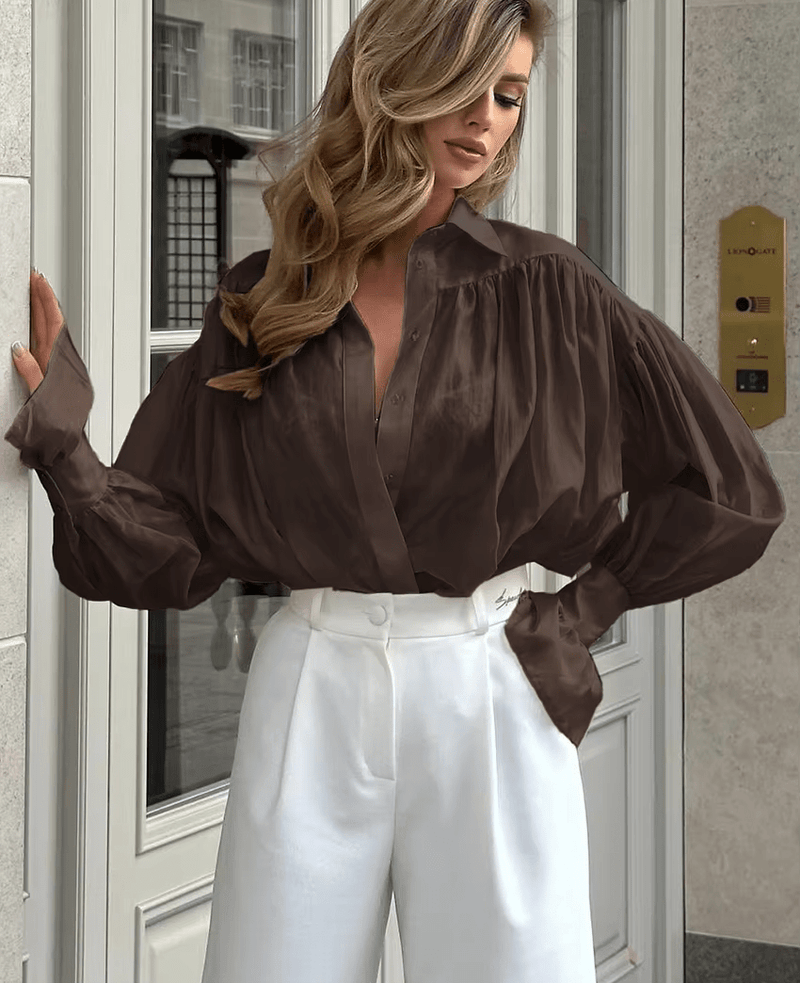 ZEYA - Jamie Button Down Sheer Blouse
