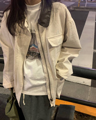 Veste utilitaire Jane à col contrastant