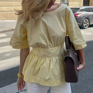 Blouse dos nu à volants Jasmin