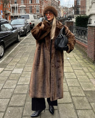 Long manteau en fausse fourrure Jasmine