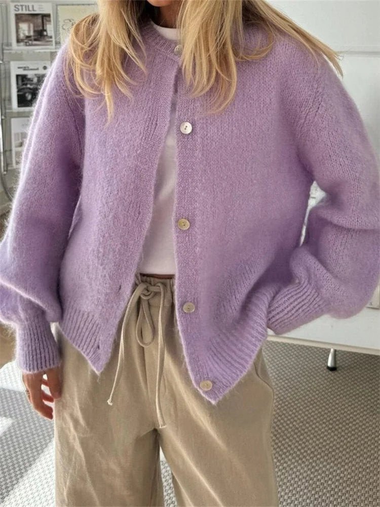 ZEYA - Jasmine Fuzzy Knit Cardigan