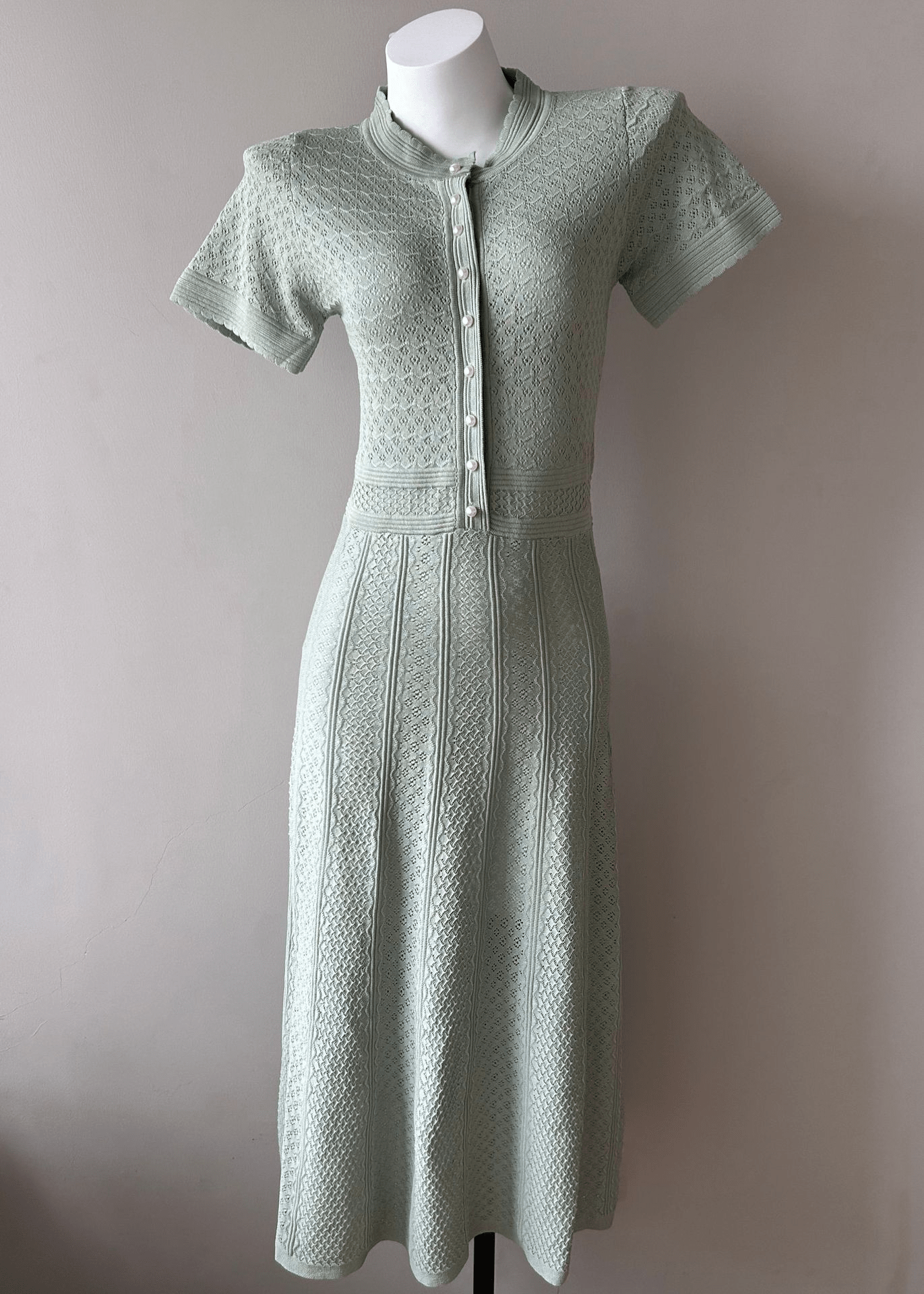 ZEYA - Jenina Half Button Knitted Midi Dress