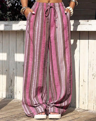 Pantalon large à rayures Jenny