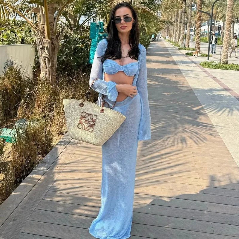 ZEYA - Josephine Hollow-Out Knit Beach Dress