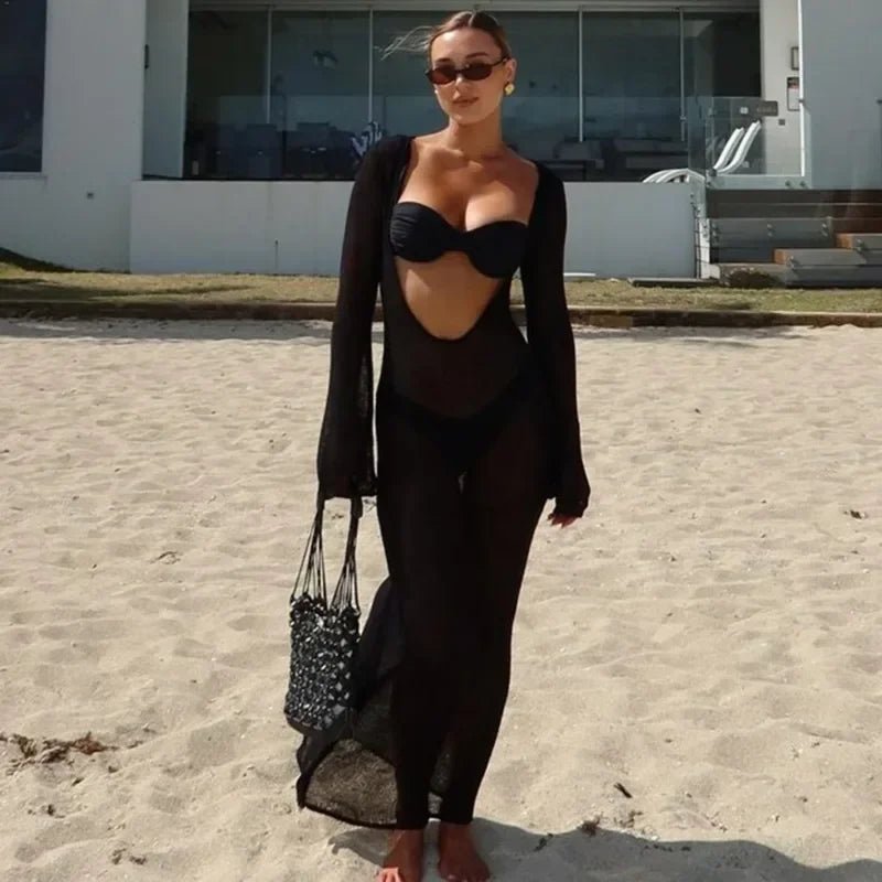 ZEYA - Josephine Hollow-Out Knit Beach Dress