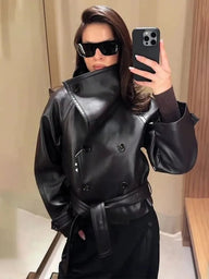 Julie Trench-coat lacé en similicuir