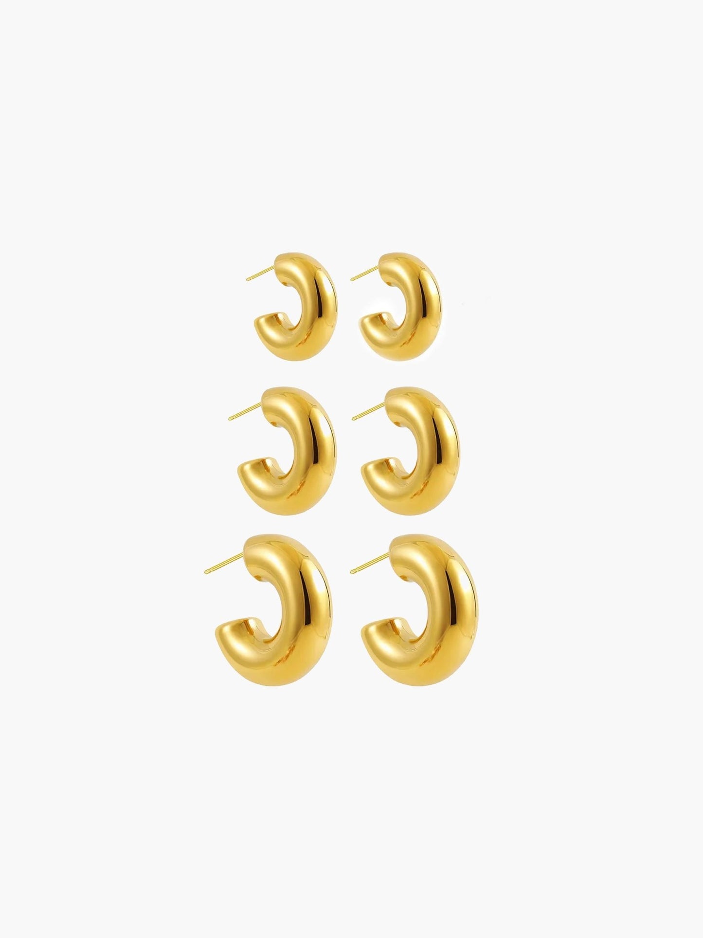 ZEYA - Kallie Gold Chunky Hoop Earrings
