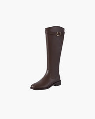 Bottes en simili cuir hauteur genou Kara