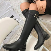 Bottes en simili cuir hauteur genou Kara