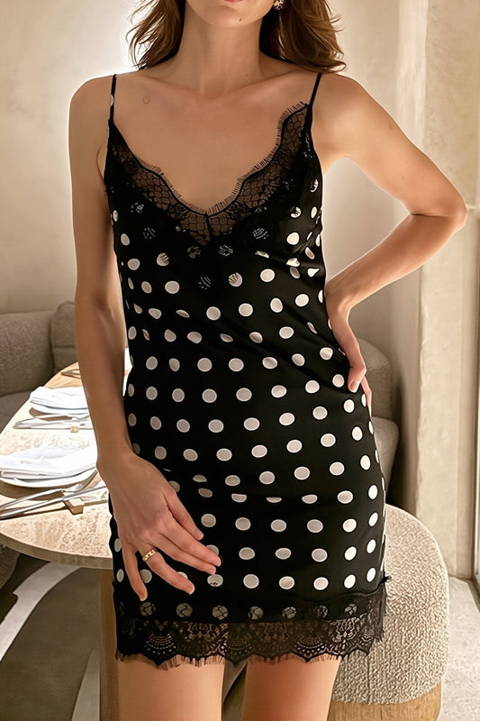 ZEYA - Katie Polka Dot Lace Cami Dress