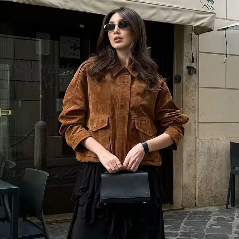 ZEYA - Kayla Suede Bomber Jacket