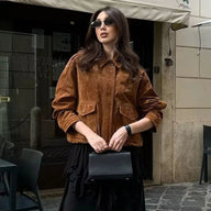 Blouson aviateur en suédine Kayla
