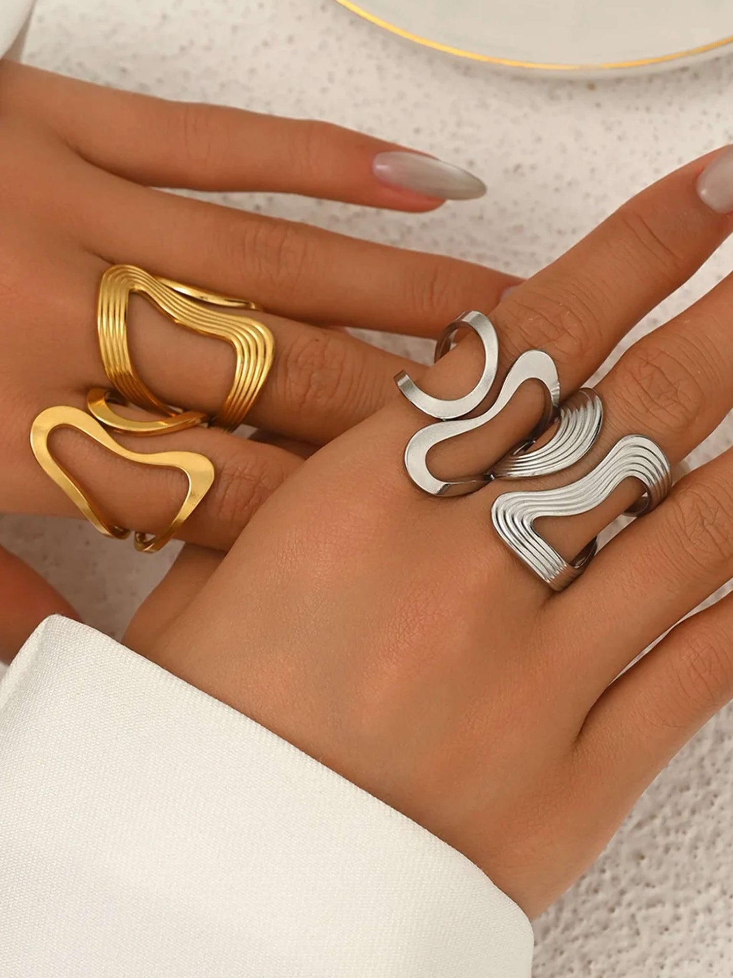 ZEYA - Kendra Asymmetrical Wave Ring