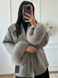 Manteau en fausse fourrure Kira