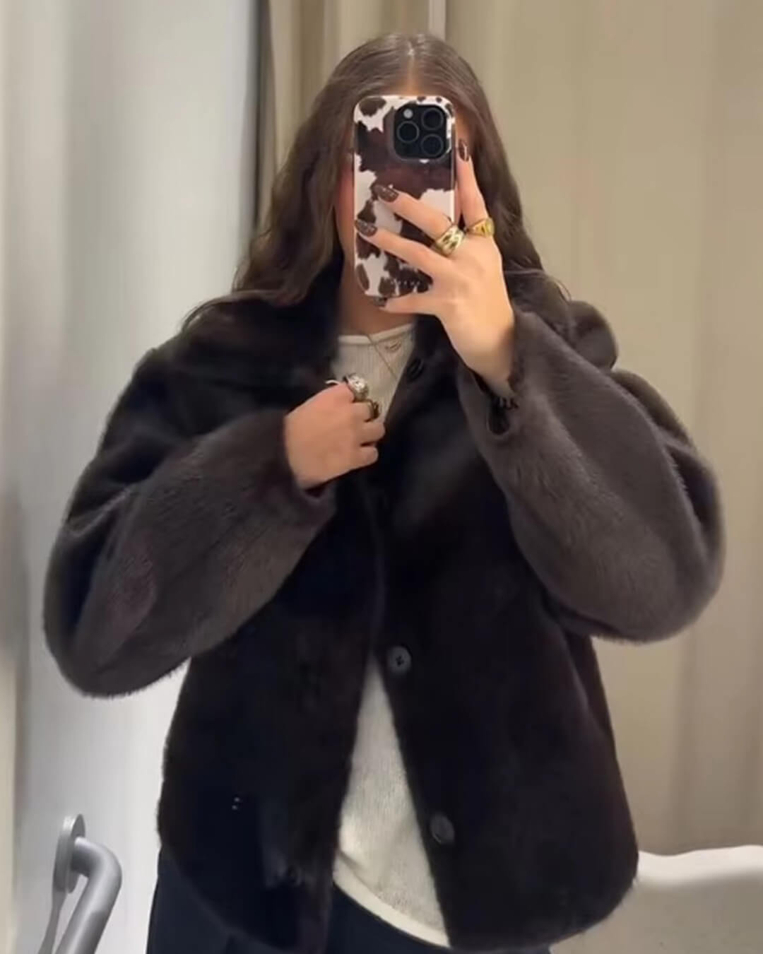 ZEYA - Laila Reversible Faux fur Leather Jacket