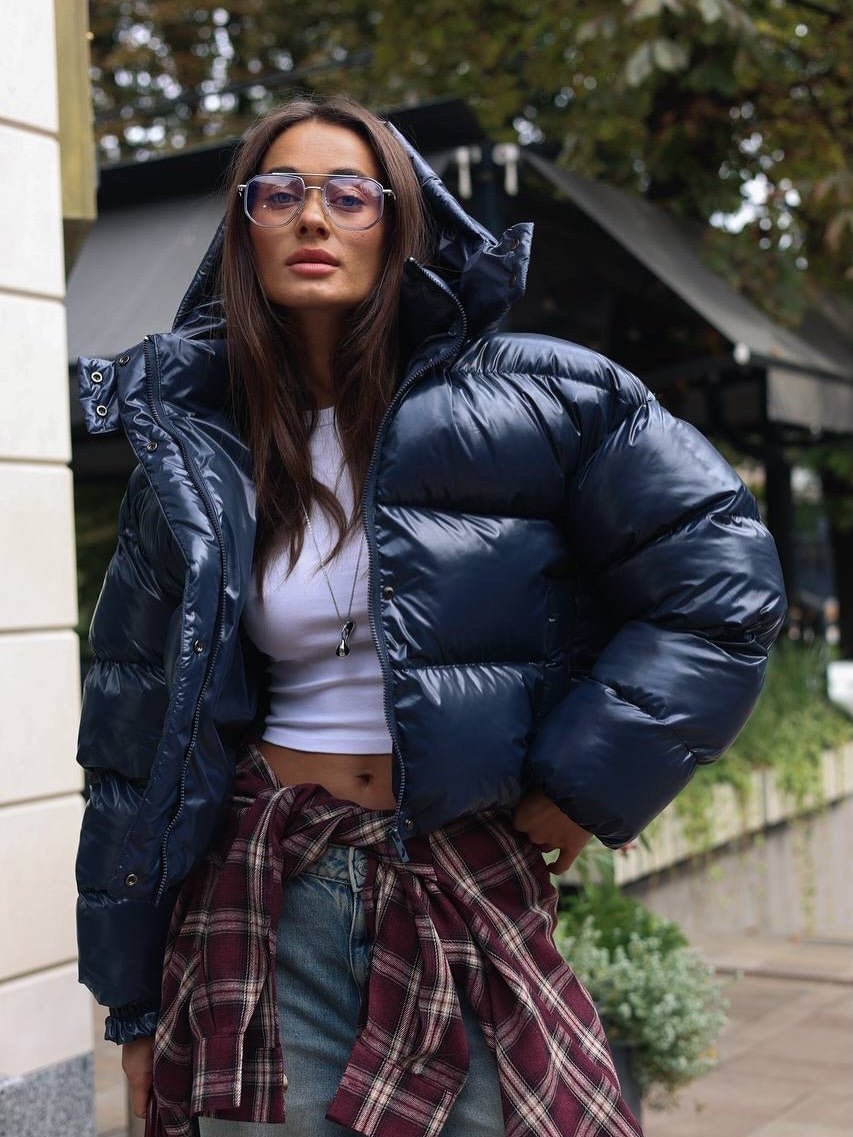 ZEYA - Lara Hooded Glossy Puffer Jacket