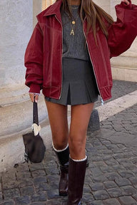 Veste simili cuir Lena