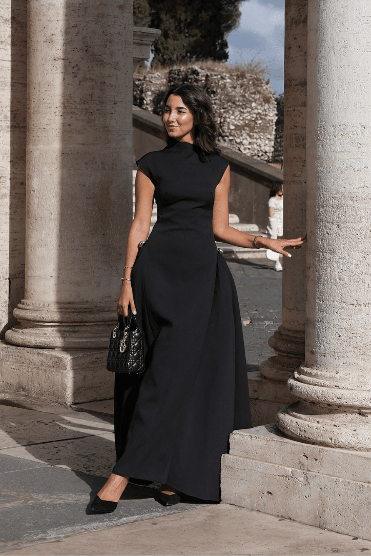 ZEYA - Lia Mock Neck Maxi Dress