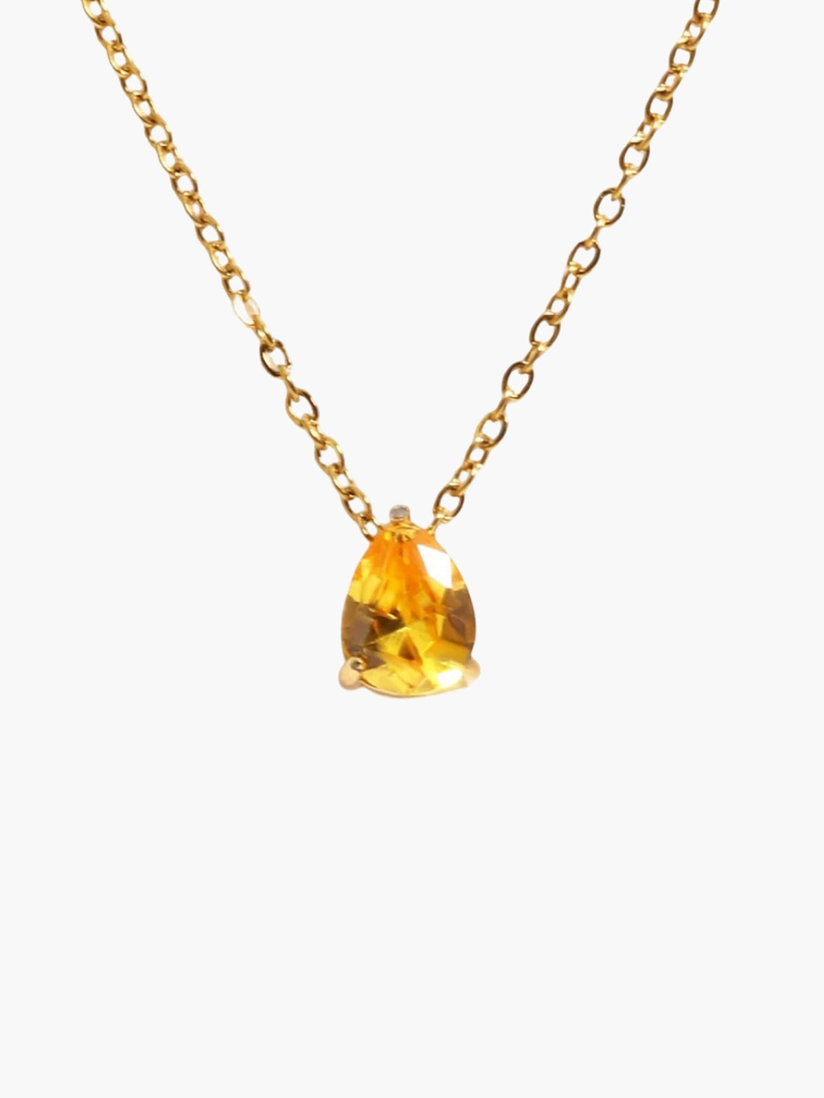 ZEYA - Lilith Necklace - Teardrop Pendant with Birthstone Zirconia Stones for Women