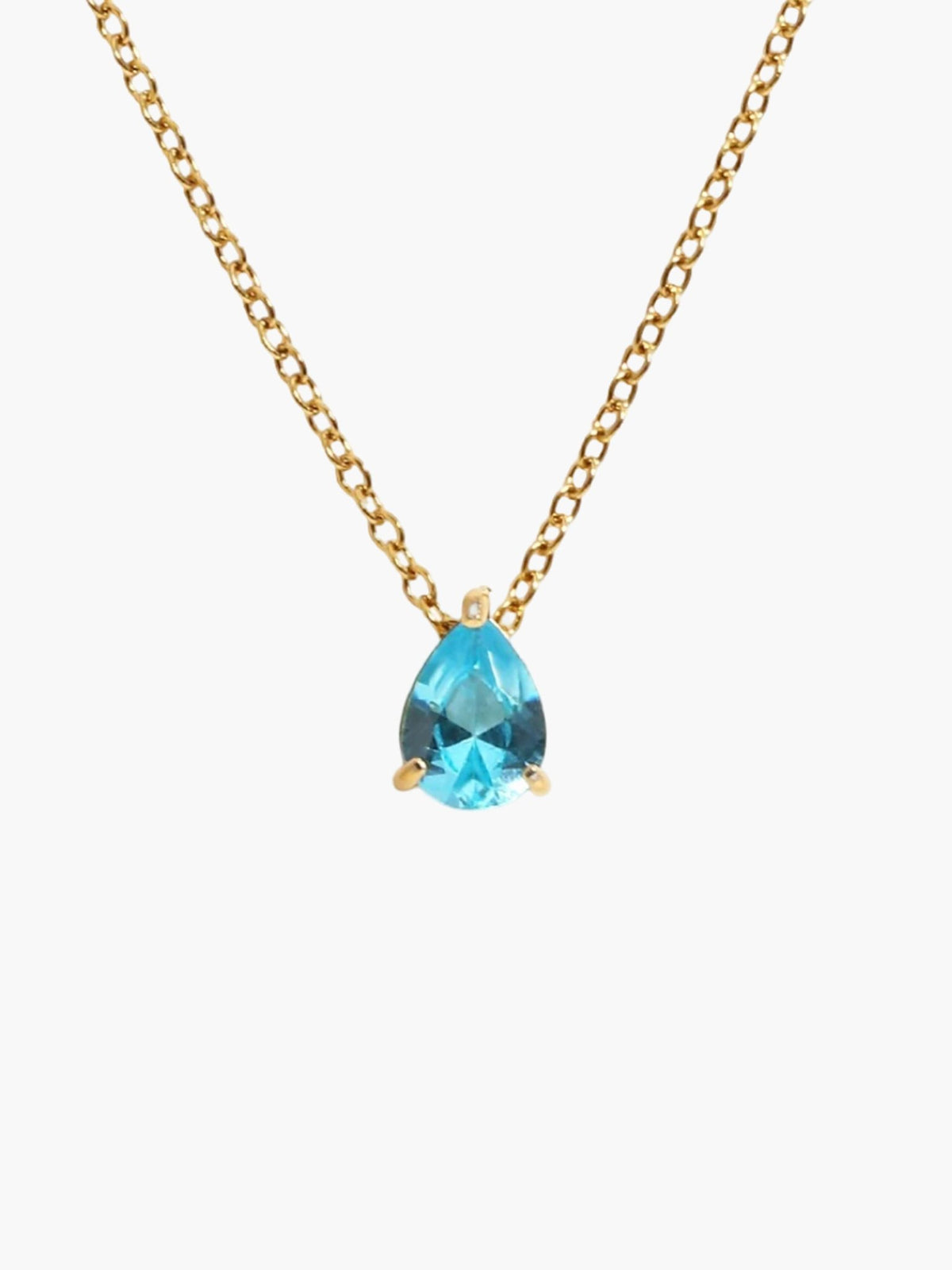 ZEYA - Lilith Necklace - Teardrop Pendant with Birthstone Zirconia Stones for Women