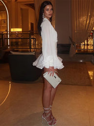 Robe à volants en mousseline Lillian