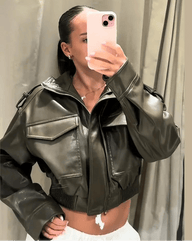 Veste en similicuir Lilo